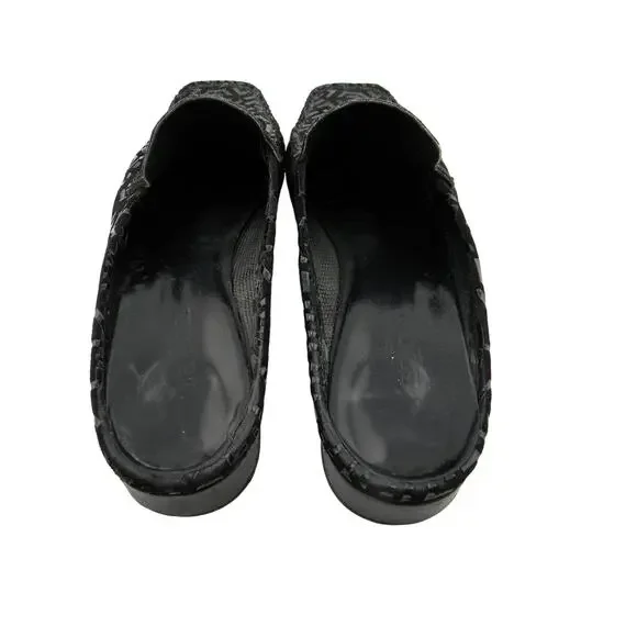Sesto Meucci Women's Black Leather Slides Slip On Mules Made in Italy Size 11 N - Picture 5 of 11